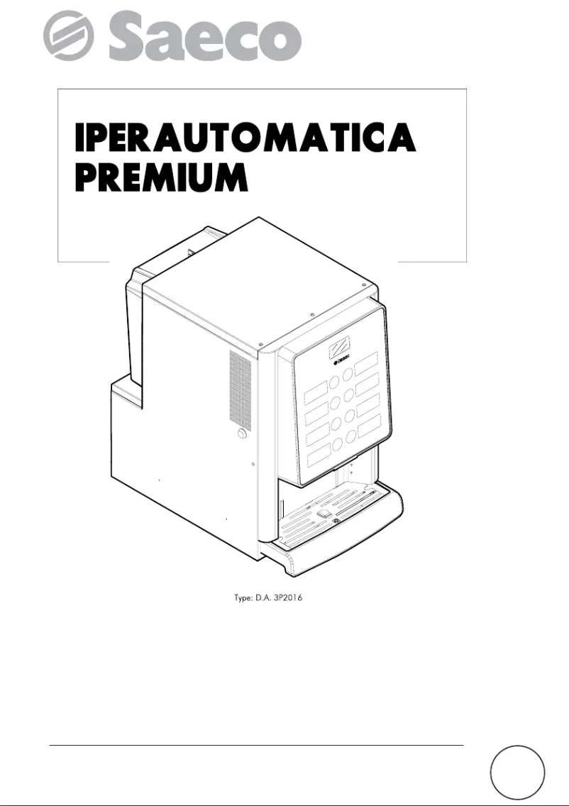 Page 1 de la notice Manuel utilisateur Saeco Iperautomatica Premium