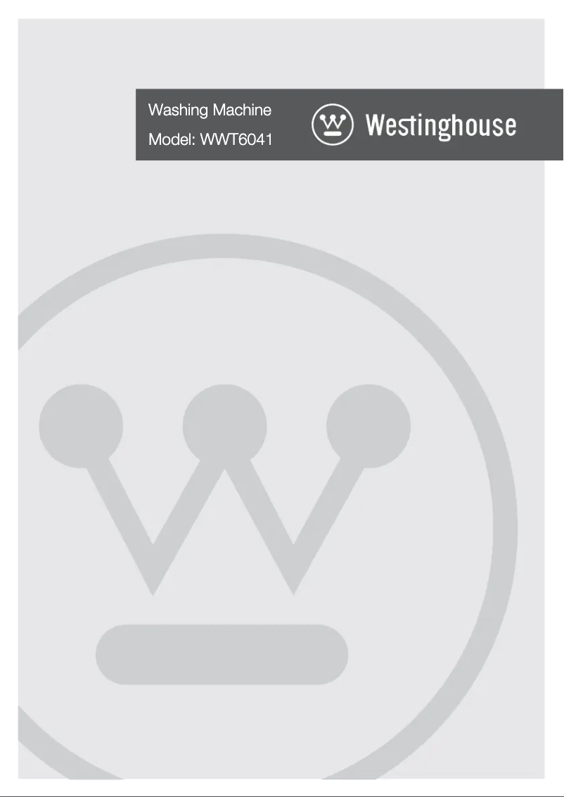 Page n°1 - Manuel utilisateur Westinghouse WWT6041