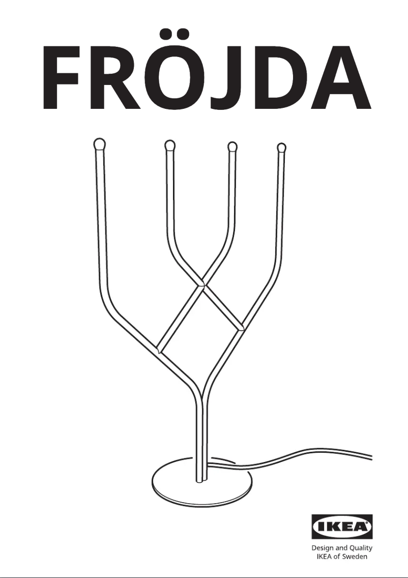 Page 1 de la notice Manuel utilisateur Ikea FRÖJDA 105.824.70