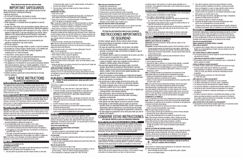 Imagen de la primera página del manual del dispositivo GRP99BLK