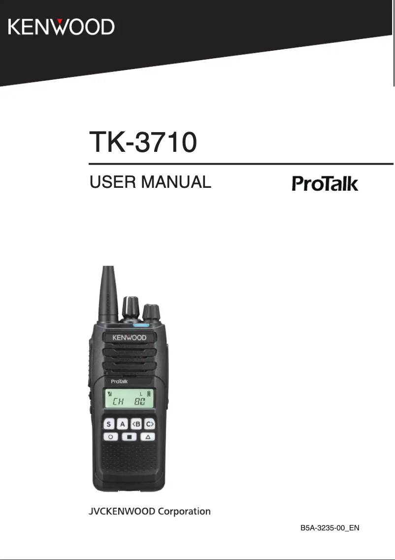 Image de la première page du manuel de l'appareil TK-3710