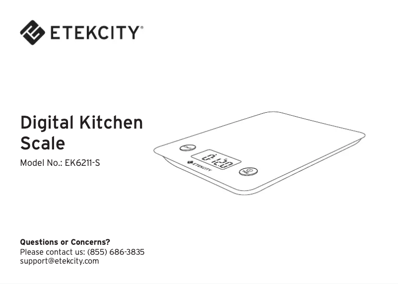 Page 1 de la notice Manuel utilisateur Etekcity EK6211-S