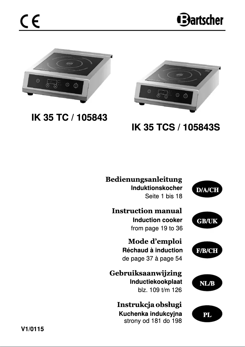 Image de la première page du manuel de l'appareil IK 35TCS