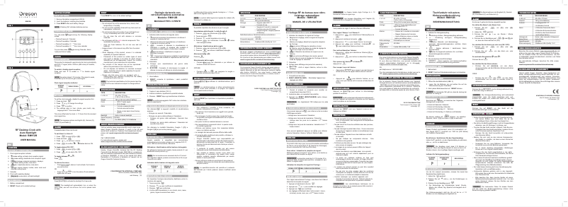 Page 1 de la notice Manuel utilisateur Oregon Scientific RM912B