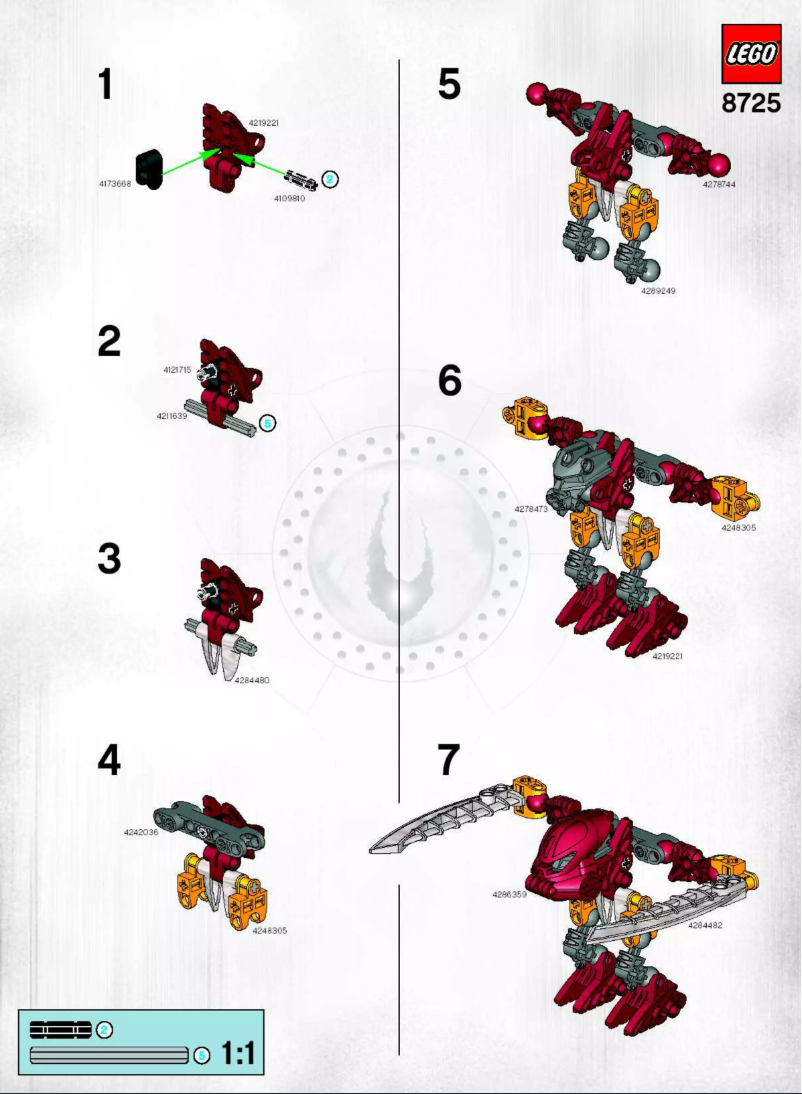 Page n°1 - Manuel utilisateur Lego Bionicle Balta 8725