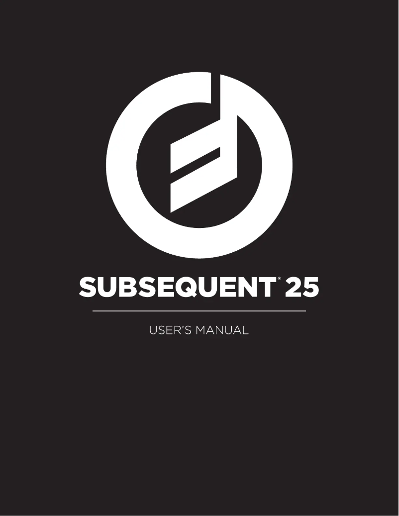 Página 1 del manual Manual de usuario Moog Subsequent 25