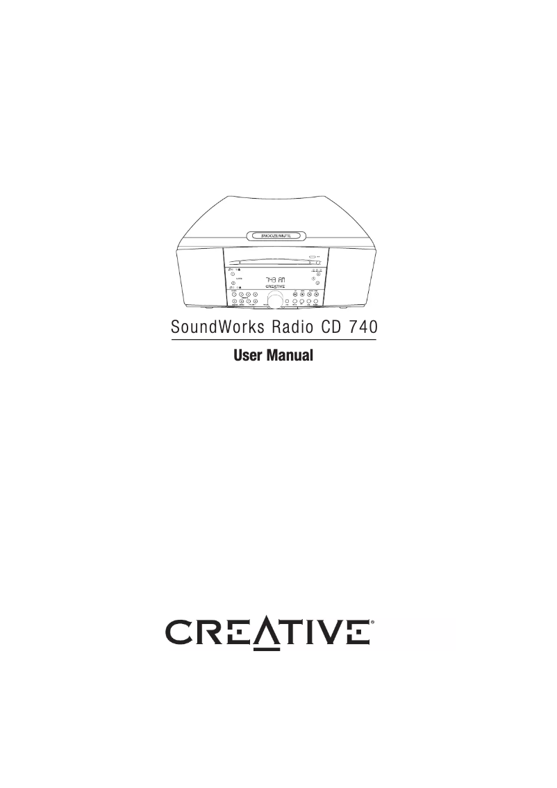 Image de la première page du manuel de l'appareil CD 740