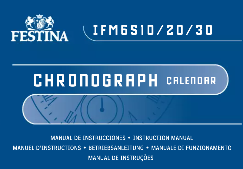 Page 1 de la notice Manuel utilisateur Festina Chronograph F16658