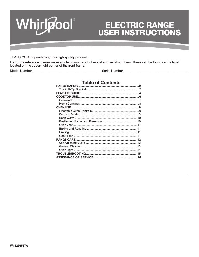 Image de la première page du manuel de l'appareil WEE510SAGW