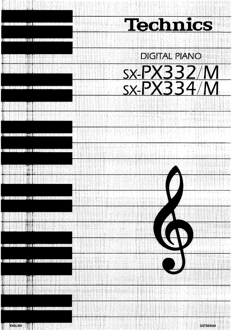 Page 1 de la notice Manuel utilisateur Technics SX-PX334