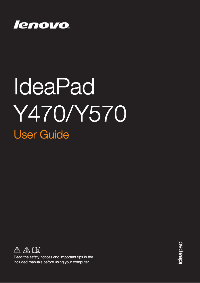 Page n°1 - Manuel utilisateur Lenovo IdeaPad Y470