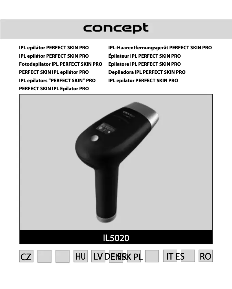 Imagen de la primera página del manual del dispositivo Perfect Skin IL5020