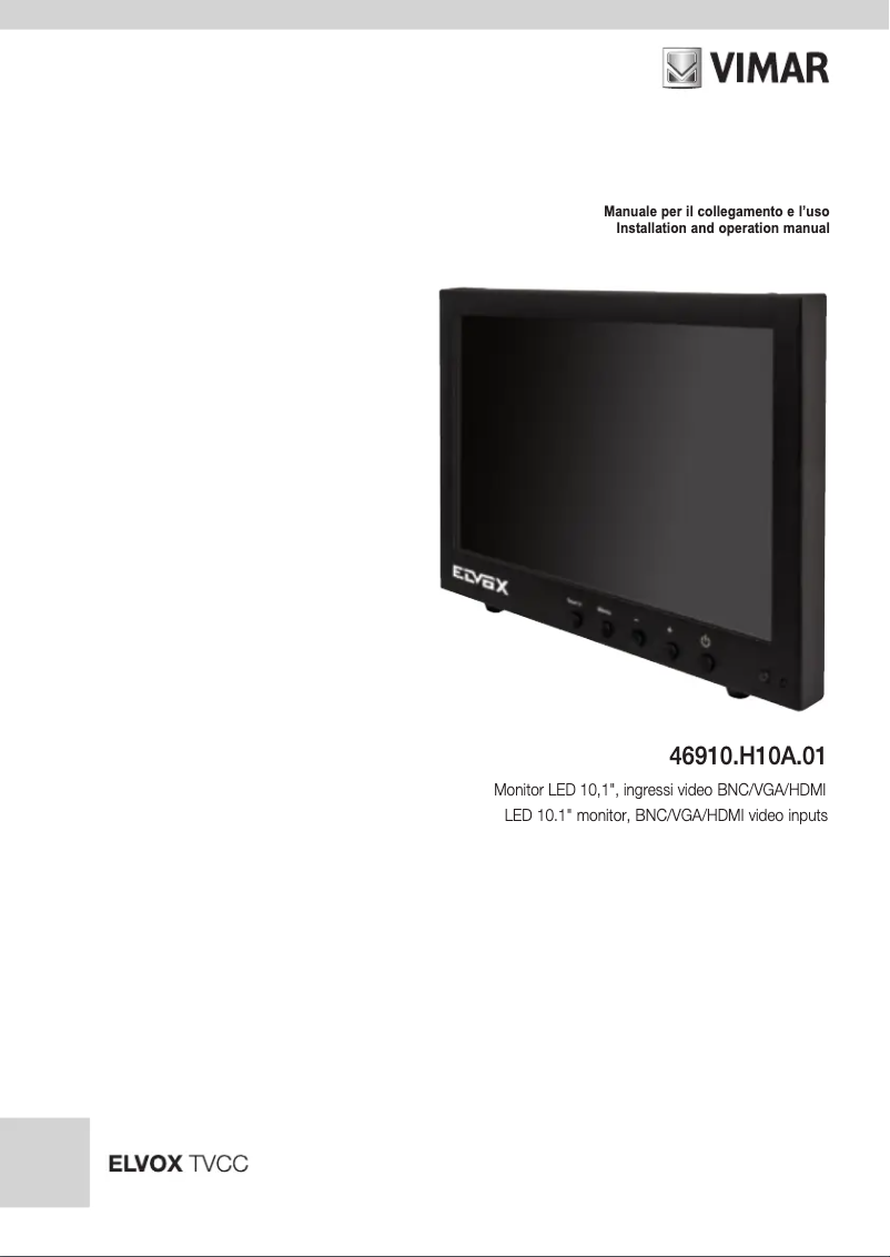 Page 1 de la notice Manuel utilisateur Vimar ELVOX 46910.H10A.01