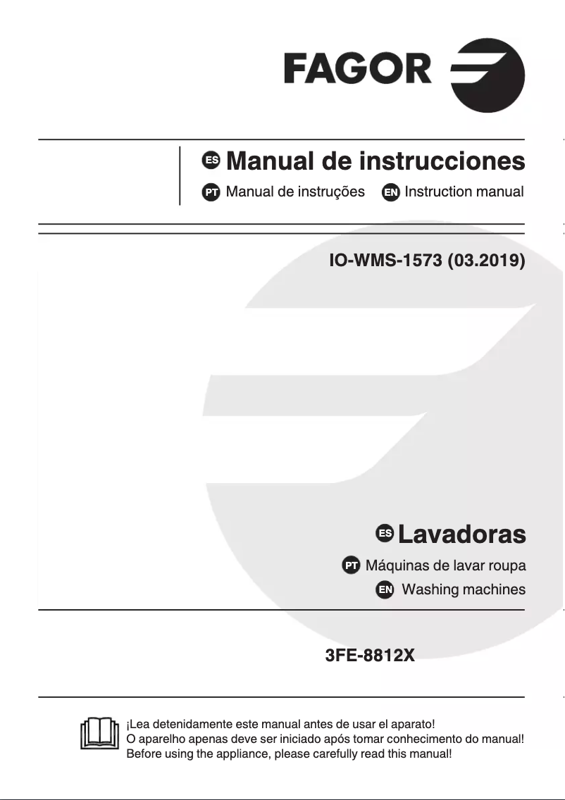 Página 1 del manual Manual de usuario Fagor 3FE-8812X