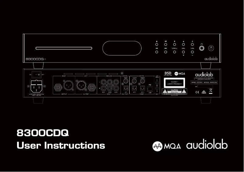 Page 1 de la notice Manuel utilisateur Audiolab M-DAC+