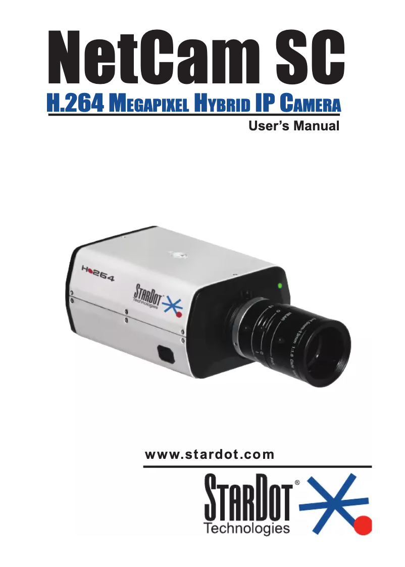 Page n°1 - Manuel utilisateur StarDot SDH500B