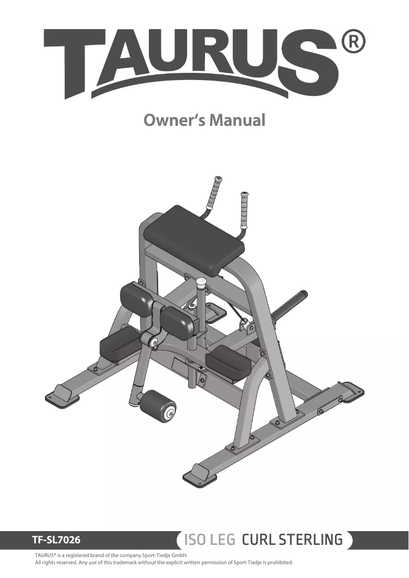 Page 1 de la notice Manuel utilisateur Taurus Iso Leg Curl Sterling