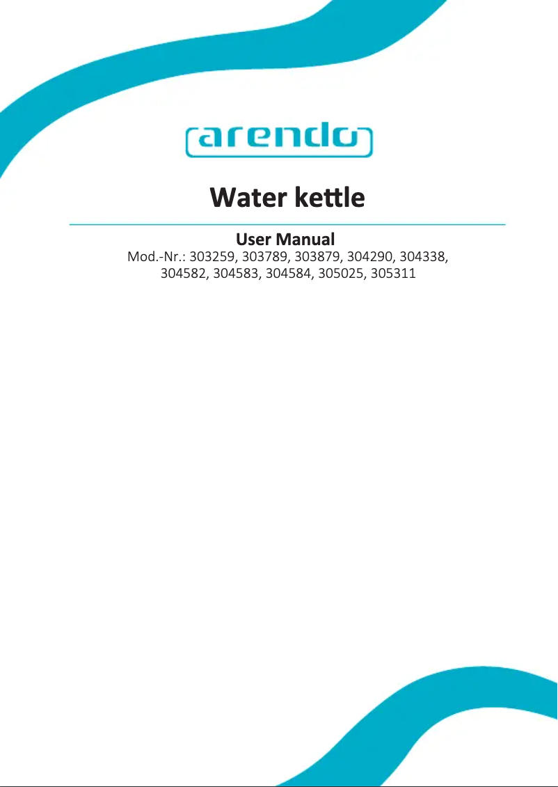 Page 1 de la notice Manuel utilisateur Arendo Elegant 303259