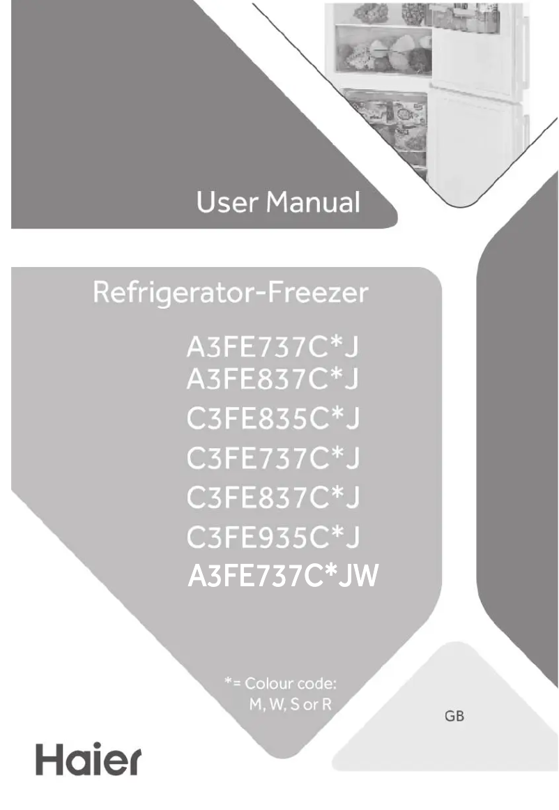 Image de la première page du manuel de l'appareil A3FE737CMJ