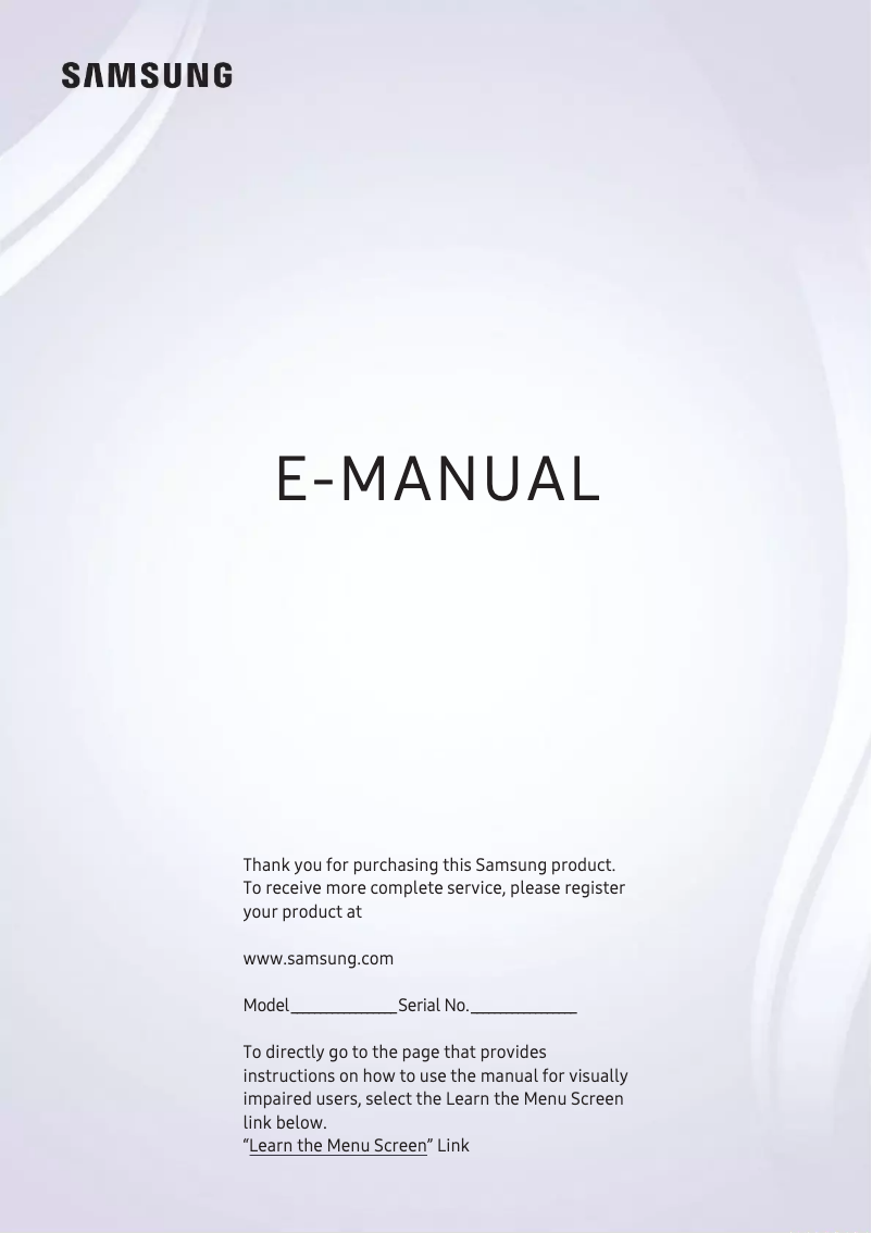 Page 1 de la notice Manuel utilisateur Samsung UN65RU7300P