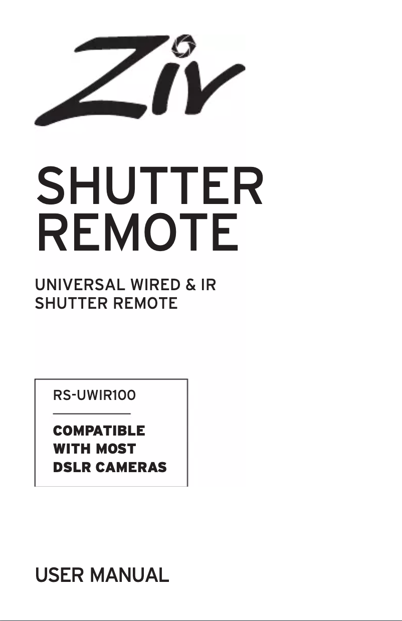 Page 1 de la notice Manuel utilisateur Ziv RS-UWIR100