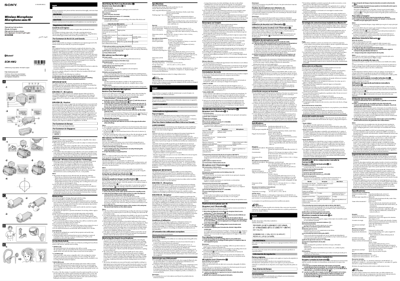 Image de la première page du manuel de l'appareil ECM-HW2