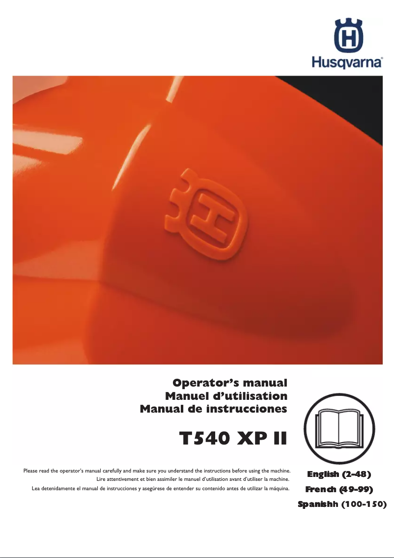 Página 1 del manual Manual de usuario Husqvarna T540 XP II