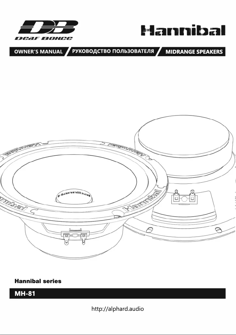 Page n°1 - Manuel utilisateur Deaf Bonce Hannibal MH-81