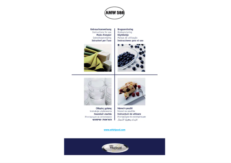Page 1 de la notice Manuel utilisateur Whirlpool AMW 588 IX