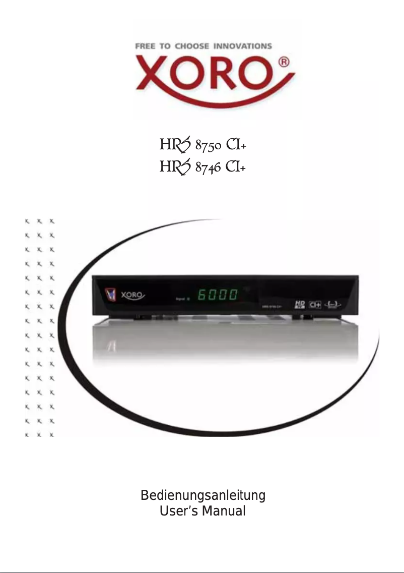 Page n°1 - Manuel utilisateur Xoro HRS 8746 CI+