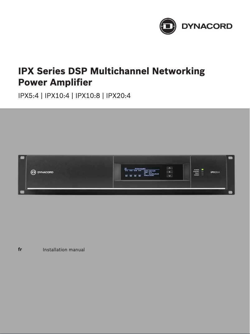 Page n°1 - Manuel utilisateur Dynacord IPX10:4