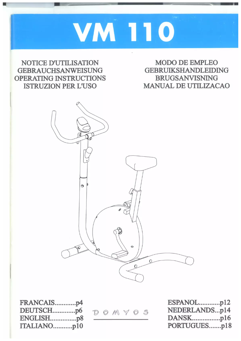 Image de la première page du manuel de l'appareil VM 110