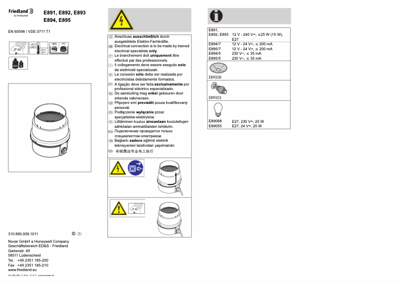 Imagen de la primera página del manual del dispositivo E893