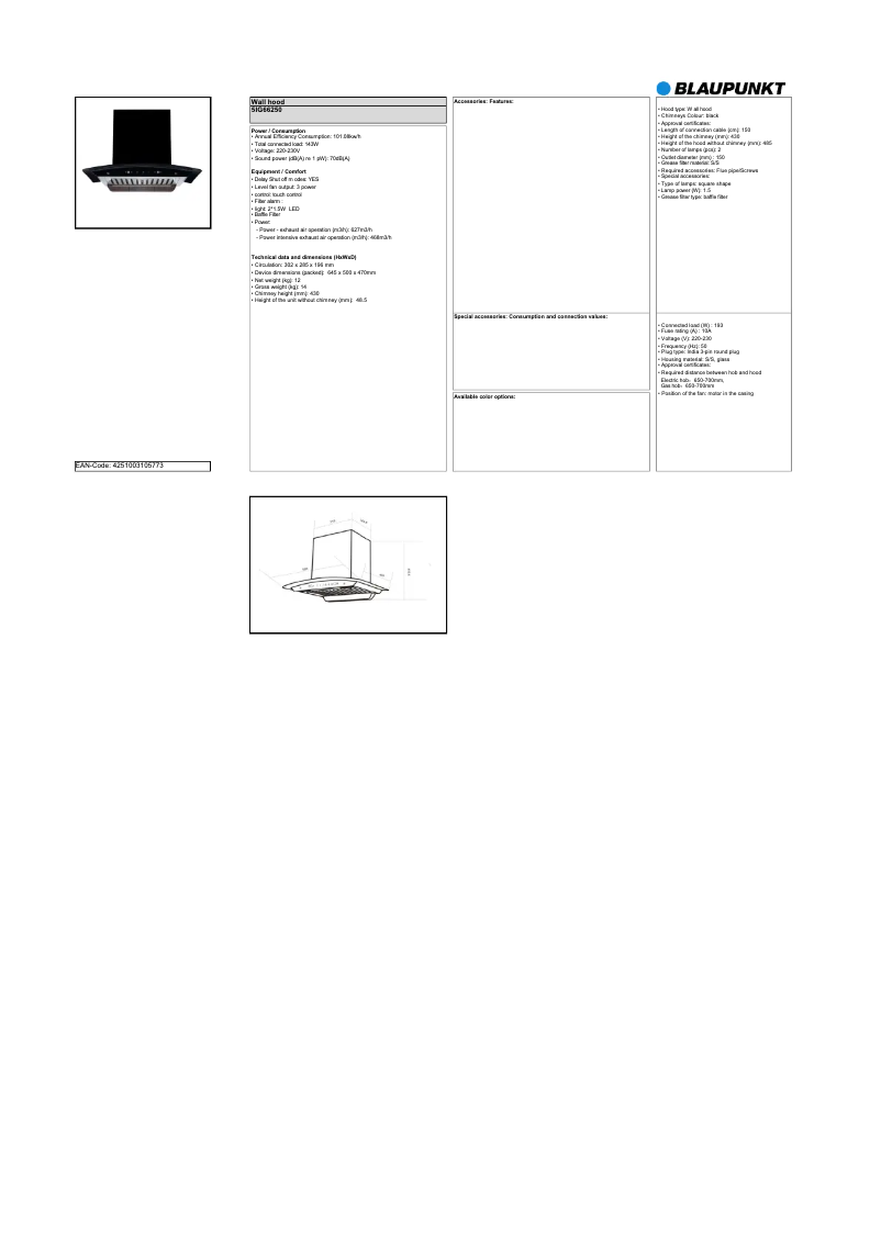 Page 1 de la notice Manuel utilisateur Blaupunkt 5IG66250