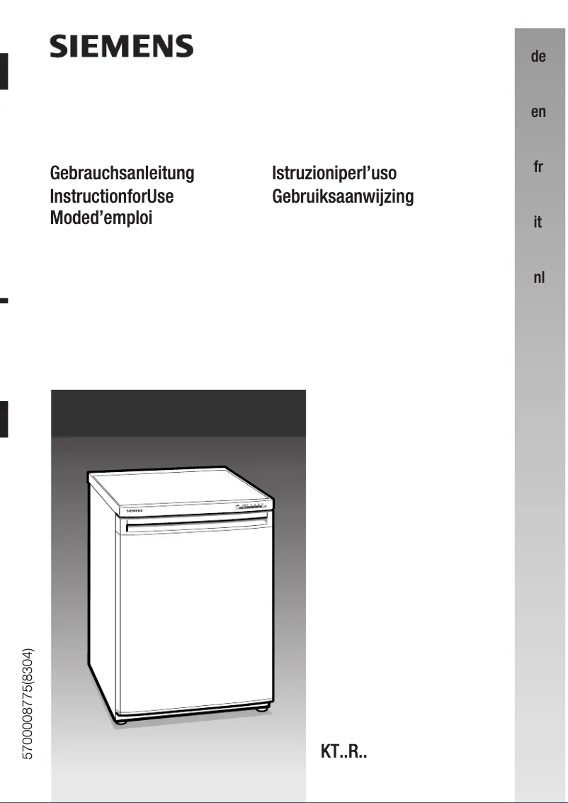 Page n°1 - Manuel utilisateur Siemens KT18R420