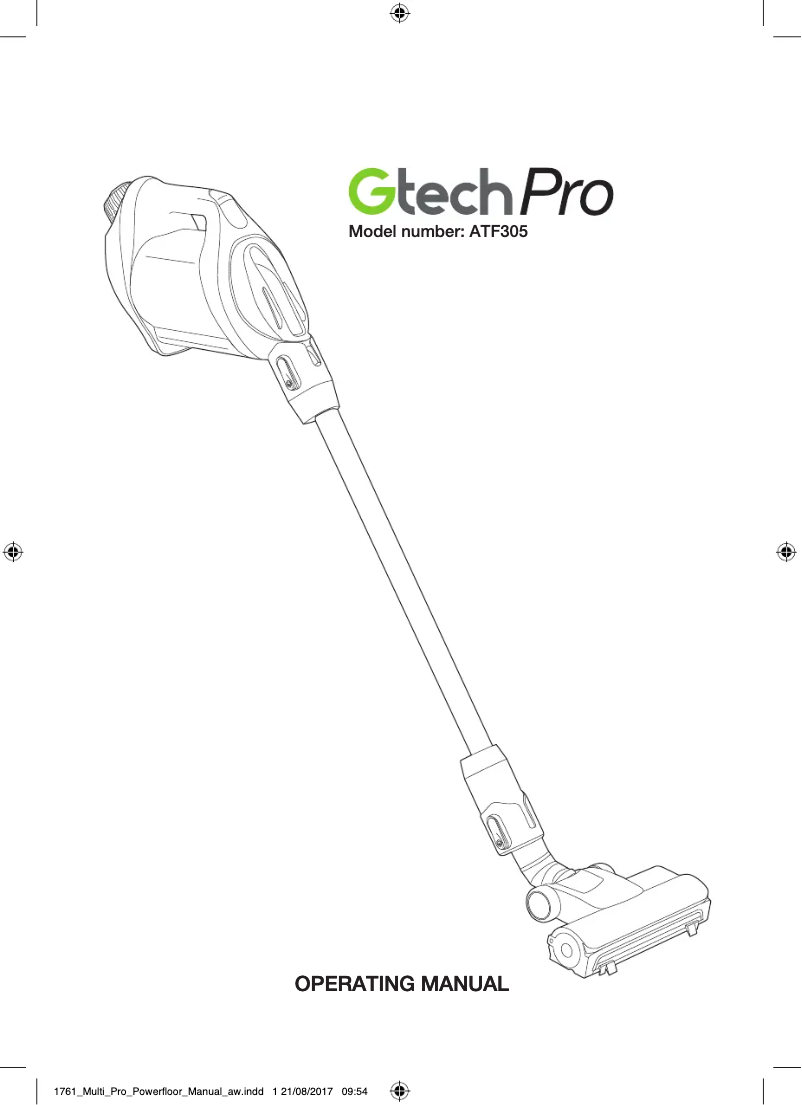 Page 1 de la notice Manuel utilisateur G-Technology Pro ATF305