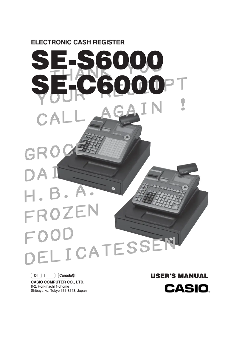 Image de la première page du manuel de l'appareil SE-S6000
