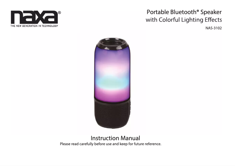 Page 1 de la notice Manuel utilisateur Naxa NAS-3102