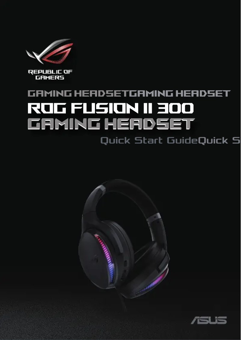 Image de la première page du manuel de l'appareil ROG FUSION II 300