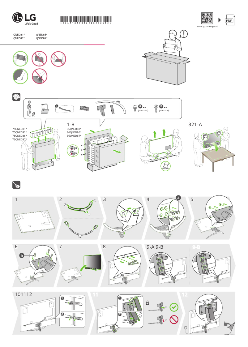 Image de la première page du manuel de l'appareil 86QNED866QA
