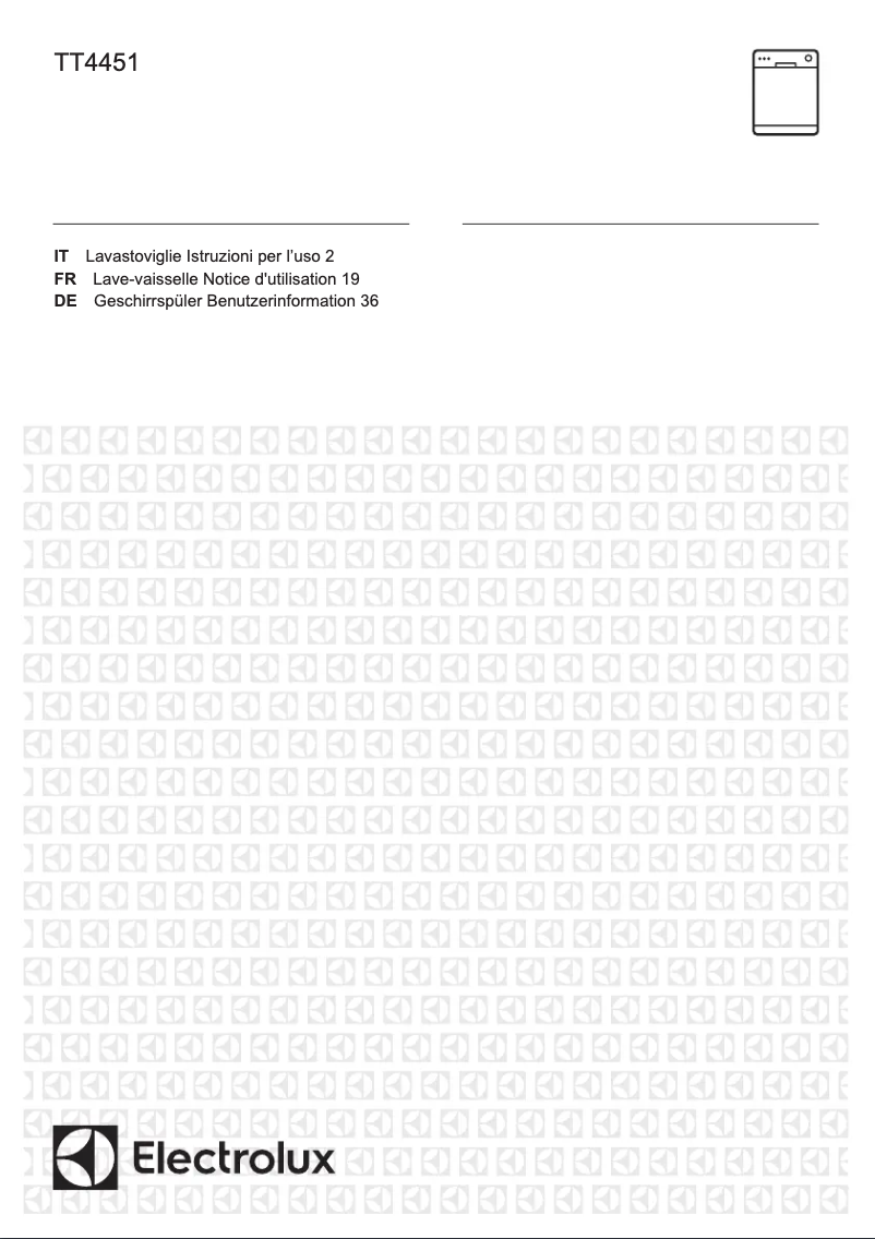 Page 1 de la notice Manuel utilisateur Electrolux TT4451