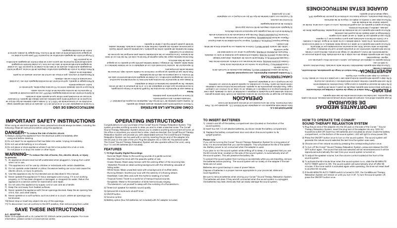 Image de la première page du manuel de l'appareil SU1W