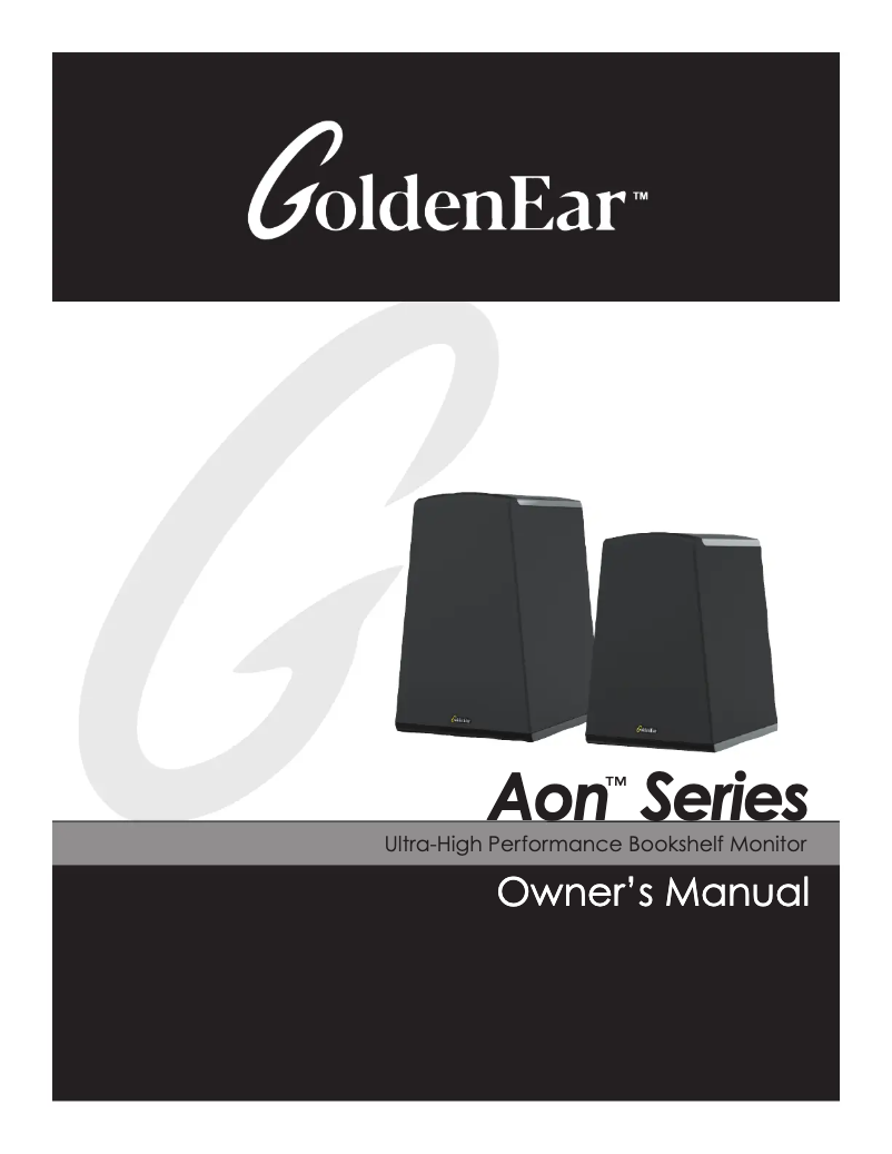 Page n°1 - Manuel utilisateur GoldenEar Aon 3