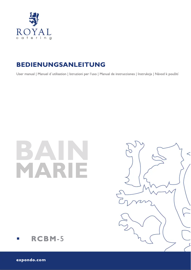 Page 1 de la notice Manuel utilisateur Royal Catering RCBM-5
