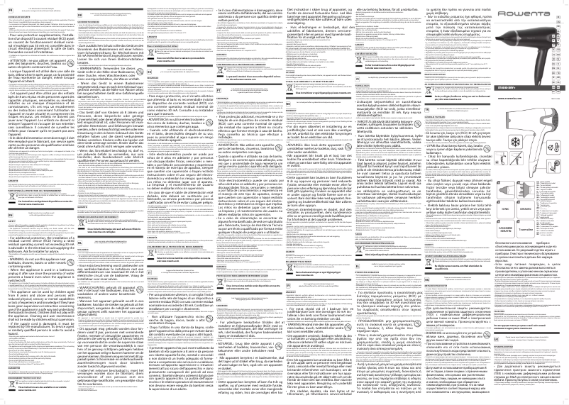 Página 1 del manual Manual de usuario Rowenta Studio Dry XL EFFIWATTS