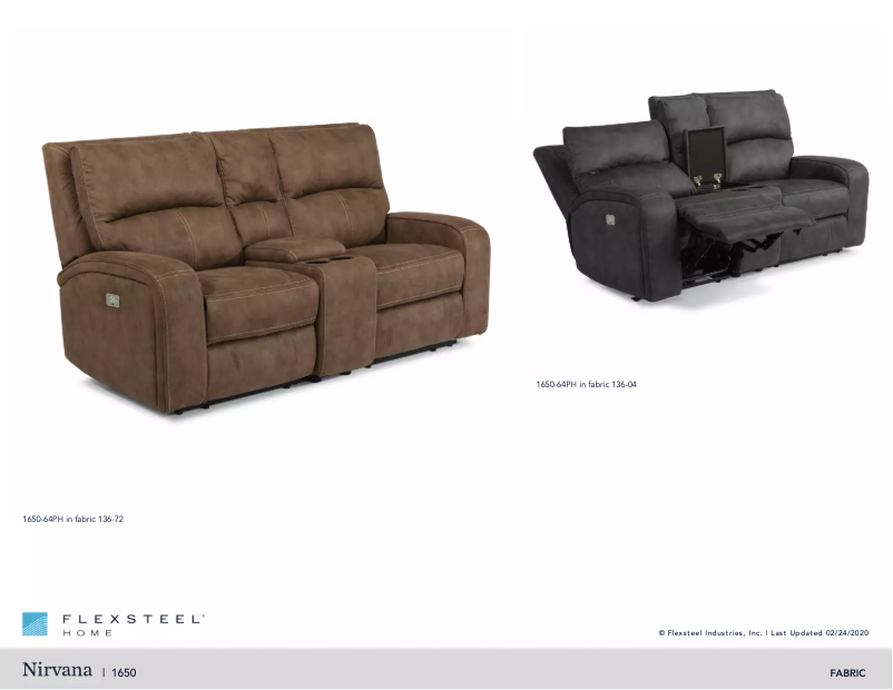 Page 1 de la notice Manuel utilisateur Flexsteel Nirvana 1650-64PH