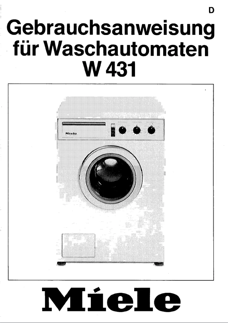 Page n°1 - Manuel utilisateur Miele W 431