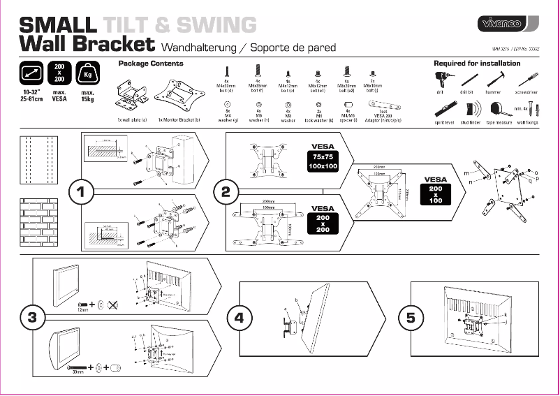 Page 1 de la notice Manuel utilisateur Vivanco WM 3215