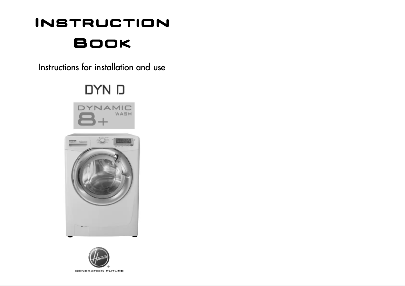 Page n°1 - Manuel utilisateur Hoover DYN 8144DG8