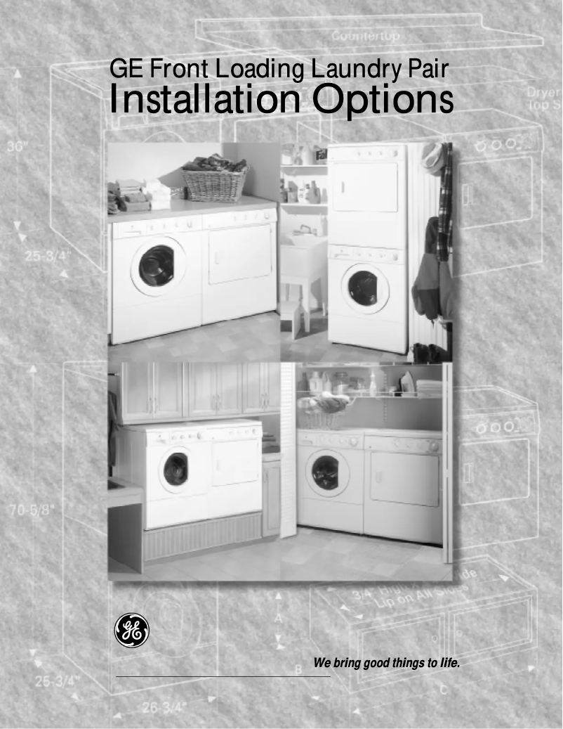 Page 1 de la notice Guide d'installation GE WSXH208VWW